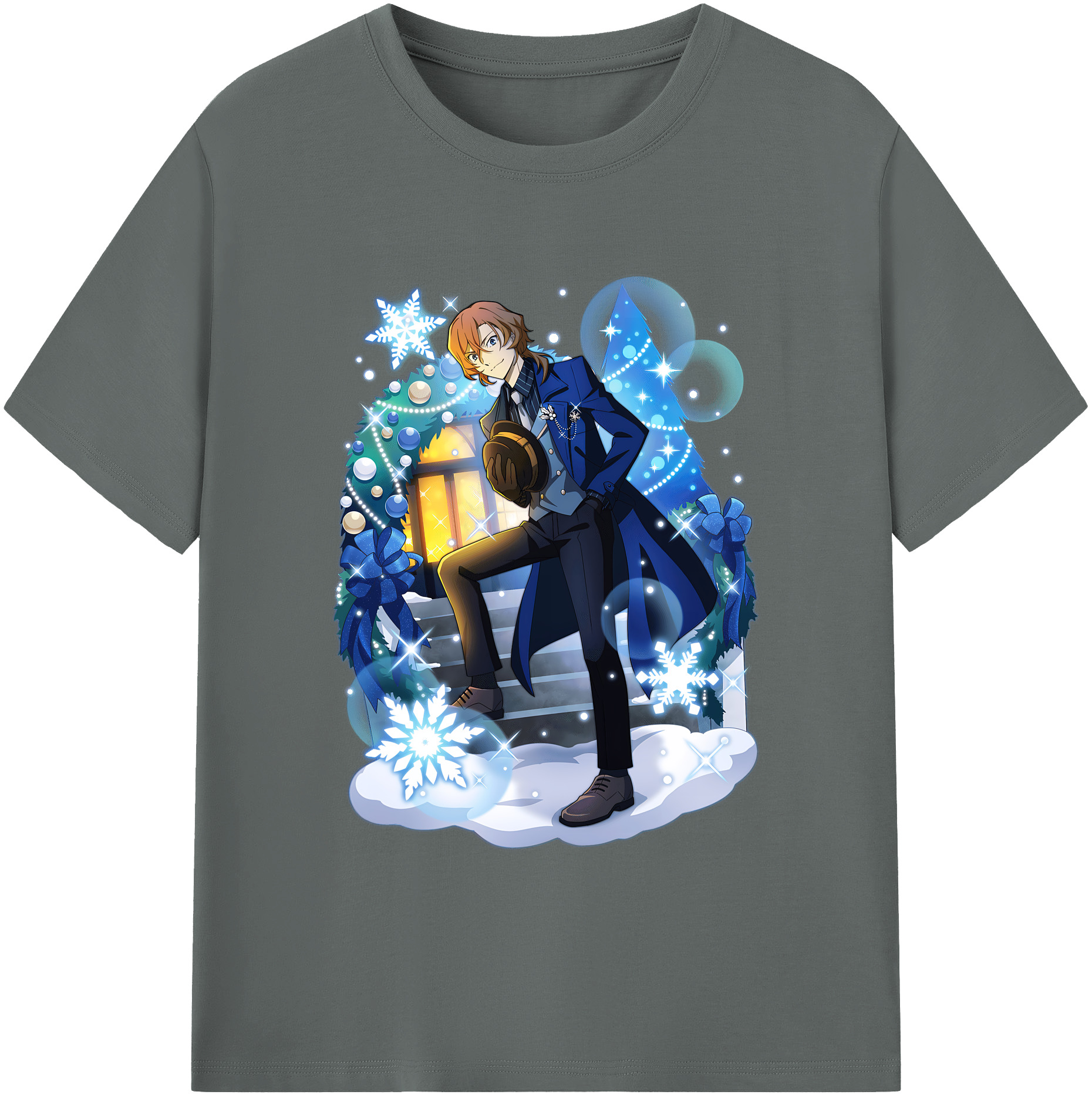 （画像用） 文豪ストレイドッグス Bungo Stray Dogs 綿100％ メンズ半袖Tシャツ｜肌触りやわらか＆通気性